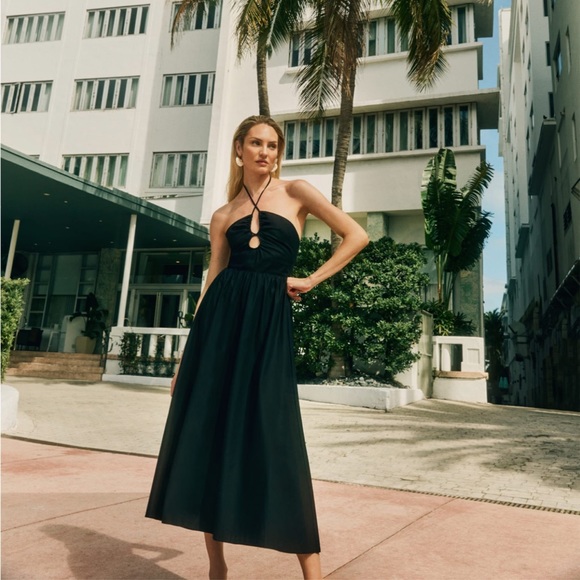 Reformation Stassie Dress Black - Picture 1 of 9